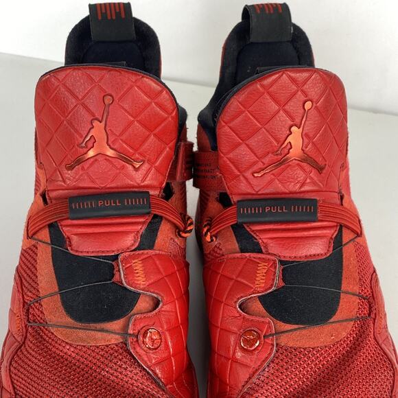 Nike Air Jordan XXXIII 33 Boys Sz 6.5 Hi Top Basketball Shoes AQ9244-600 Red - Picture 9 of 12